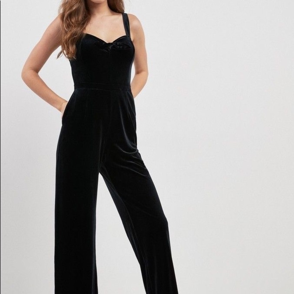Abercrombie Black Velvet Jumpsuit